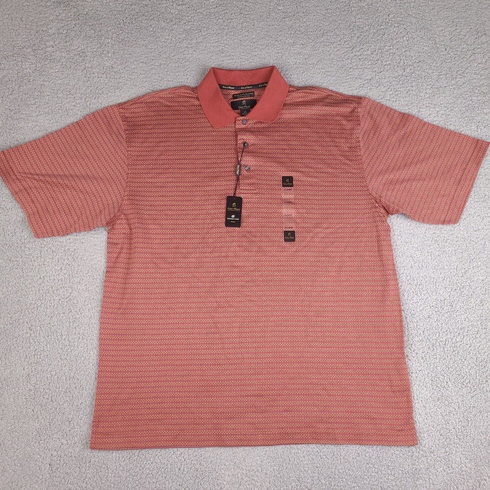 Gary Player Polo Shirt Mens XL Golf 60's 2Ply Double Mercerized Moisture Wicking